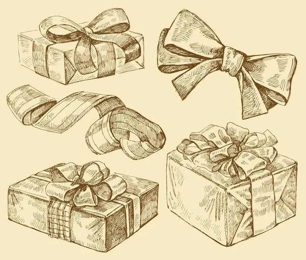 Set di scatole regalo vettoriali — Vettoriale Stock