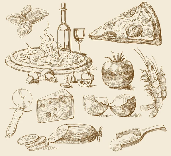 Contexte de la pizza — Image vectorielle