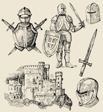 Medieval collection clipart
