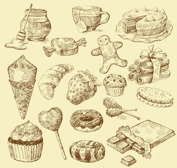 Colección dulce — Archivo Imágenes Vectoriales