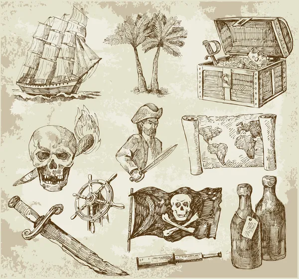 海盗集合 — 图库矢量图片