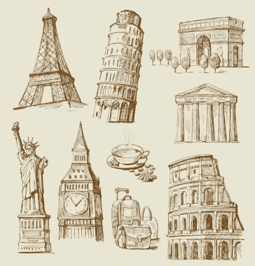 Travel background clipart