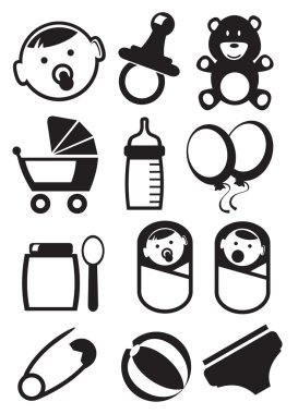 Baby icons clipart