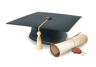 Vector graduation cap clipart