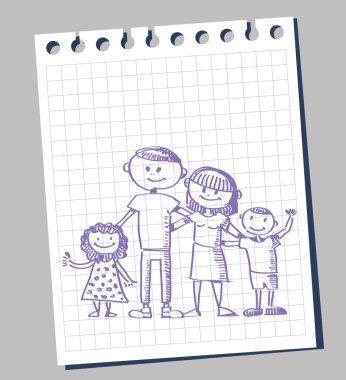 Doodle of family clipart