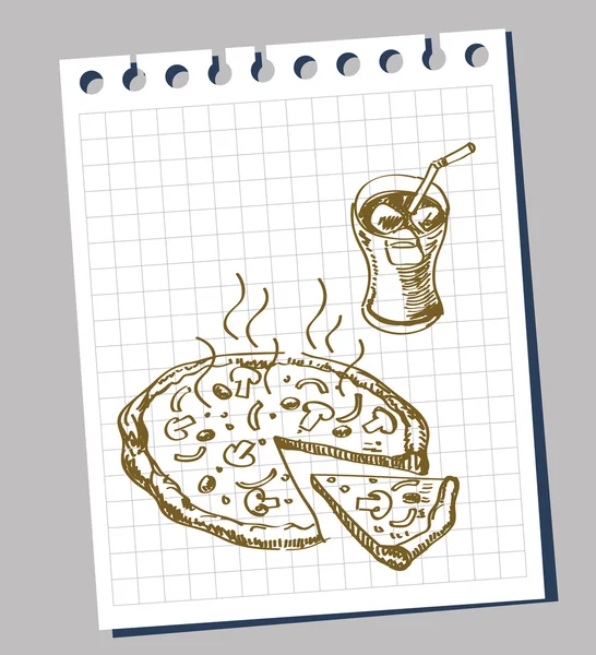 Піца мультфільм — стоковий вектор