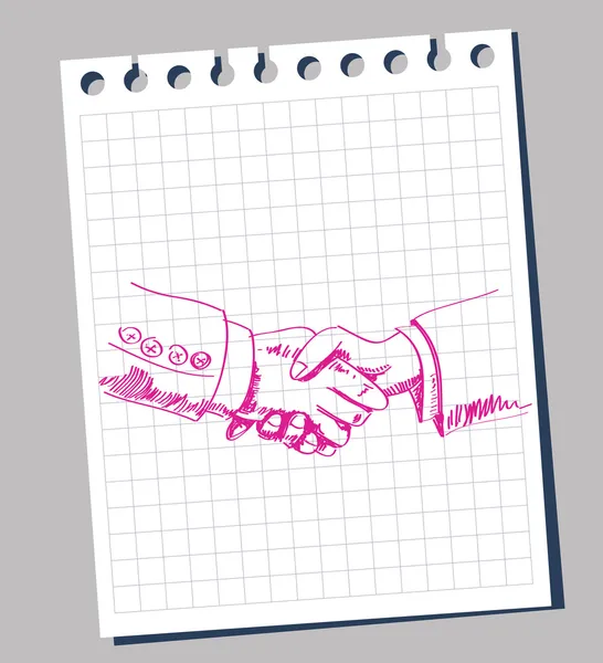 Business handshake — Stock Vector