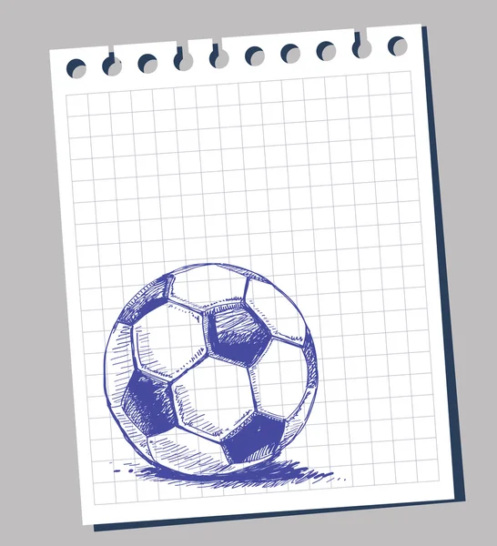 Karalama futbol topu — Stok Vektör