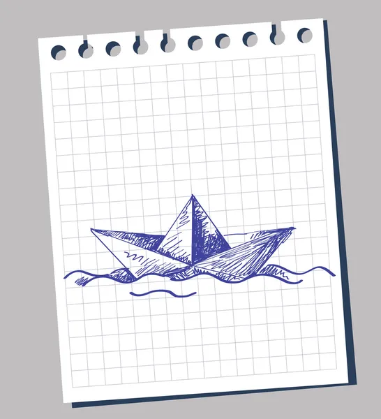Papier łódź — Wektor stockowy