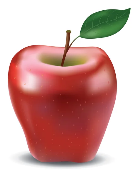 Deliciosa manzana roja — Vector de stock