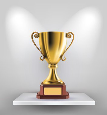 Gold trophy clipart