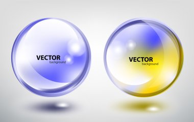 Colored transparent sphere clipart