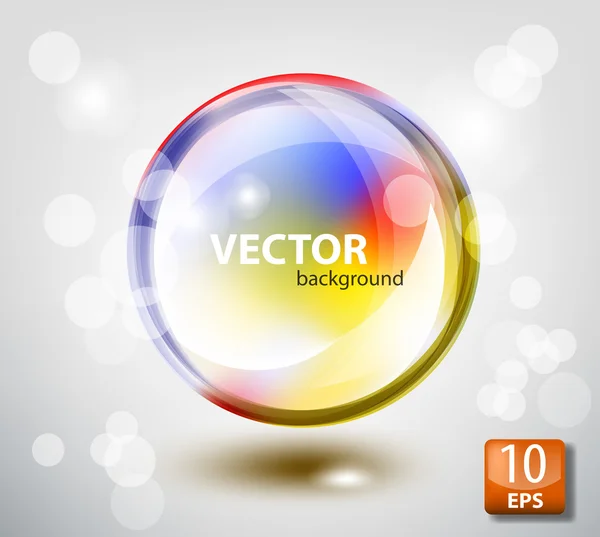 stock vector Colored transparent sphere