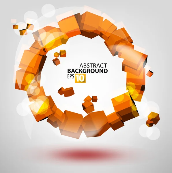 Abstract 3D orange circle — Stock Vector