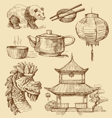 Çin çizilmiş simgeler kümesi