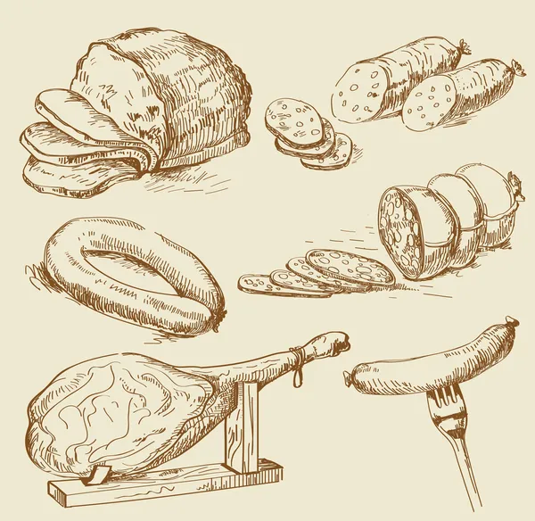 Colajes de carne — Archivo Imágenes Vectoriales
