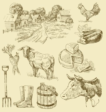 Farm collection-handmade drawing clipart