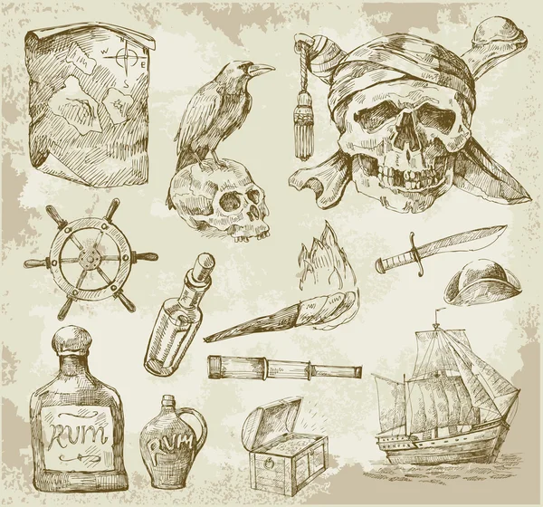 Пиратская коллекция — стоковый вектор
