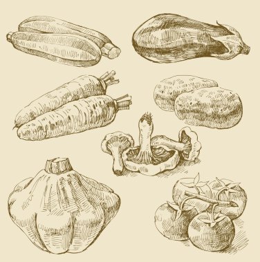 Vegetables set clipart