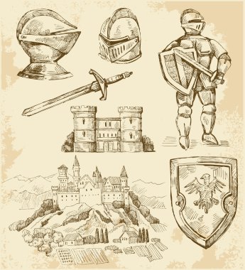 Medieval collection clipart