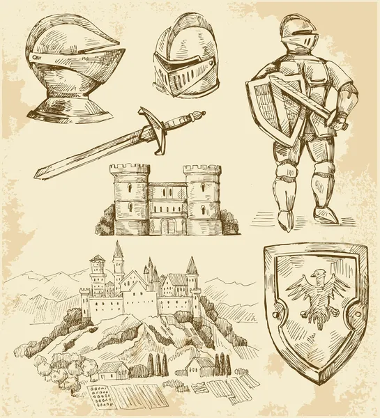 Colección medieval — Archivo Imágenes Vectoriales
