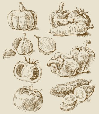 Vegetables set clipart