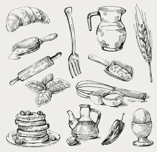 Набір їжі — стоковий вектор
