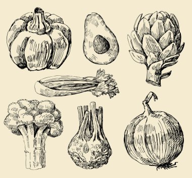 vegetables set clipart