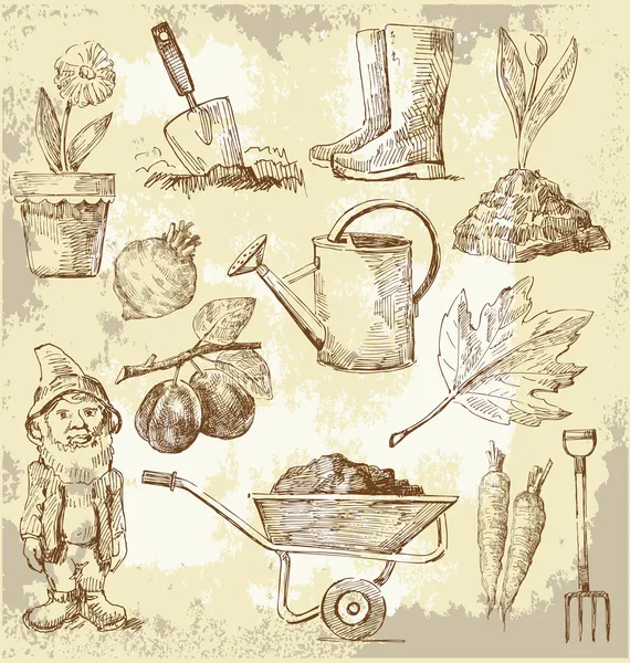 Herramientas de jardinería — Archivo Imágenes Vectoriales