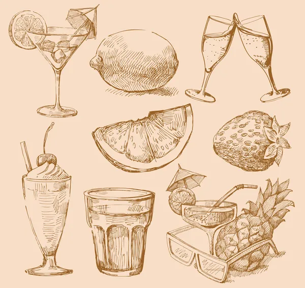 Ensemble de boissons — Image vectorielle
