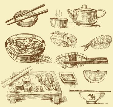 Japanese food clipart