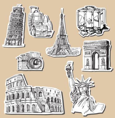 Travel background clipart