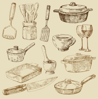 Cooking doodles clipart