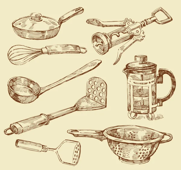 Cocinar garabatos — Archivo Imágenes Vectoriales