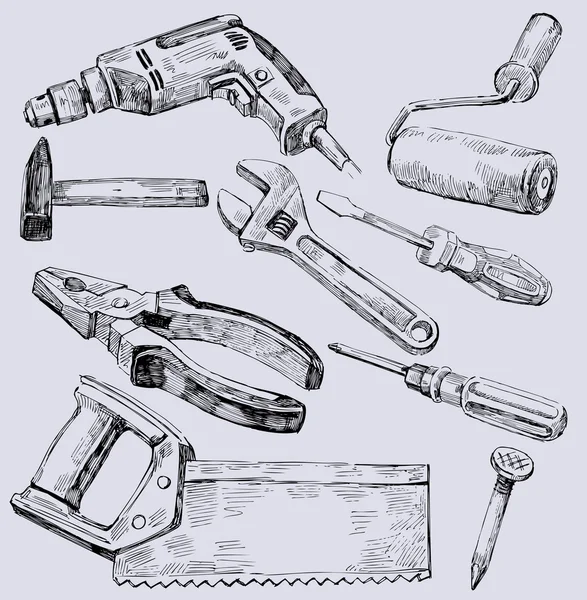 Conjunto de ícones de ferramentas de trabalho —  Vetores de Stock