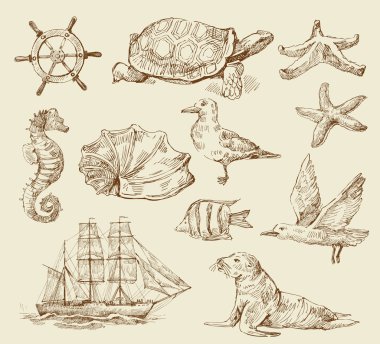 Nautical set clipart