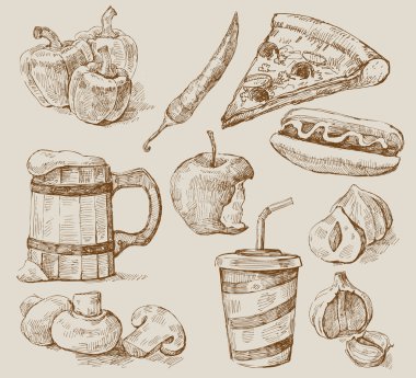 Kitchen set clipart