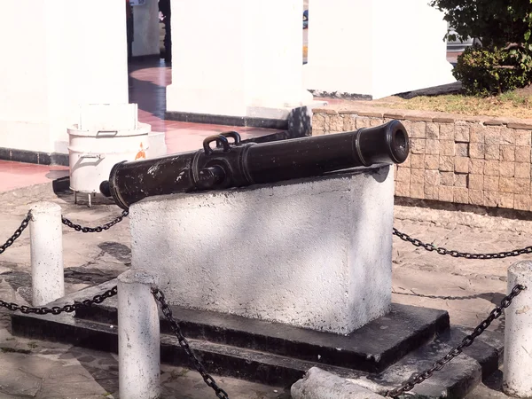 The most ancient Spanish cannon in the city of San Cristobal de Las Casas — Stock Photo, Image