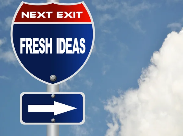 Fresh ideas road sign — Stock Photo, Image