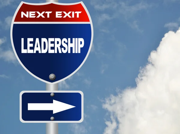 Leadership road sign — Stock Photo, Image
