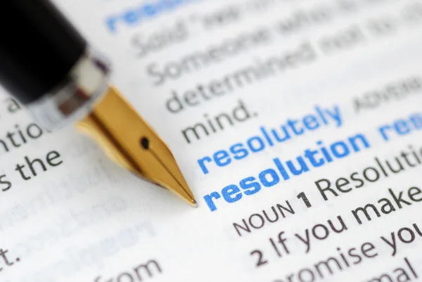 Resolution - Dictionary Series — Stock Photo, Image