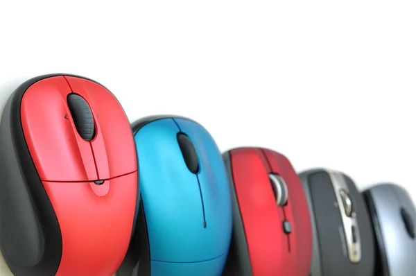Borda de mouses sem fio colorida — Fotografia de Stock