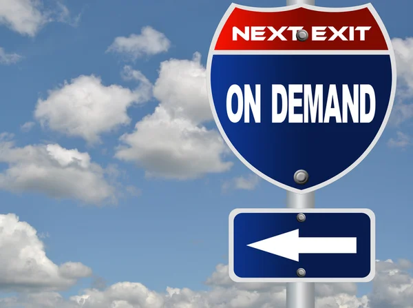 On demand road sign — Stock Photo, Image