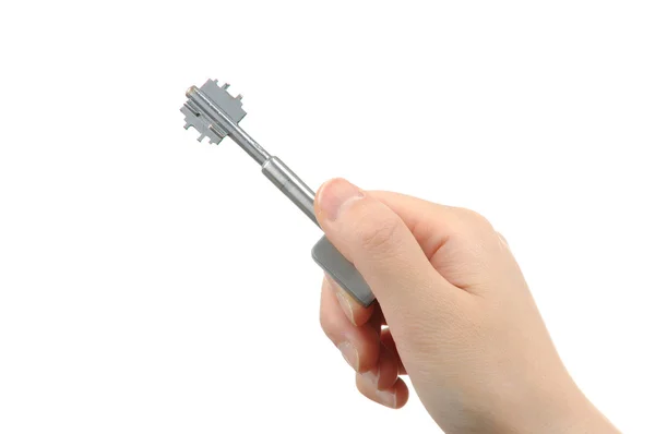 Handing new home key — Stock Photo, Image