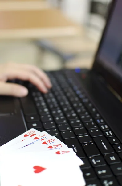 Résumé jeu de poker en ligne — Photo