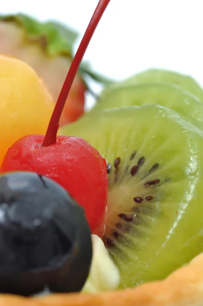 Κρέπα, φρούτα και σοκολάτες — Stockfoto