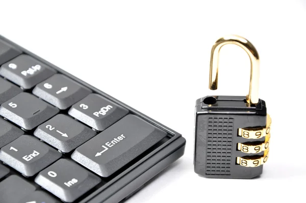 Tastatur zur Sicherheit sperren — Stockfoto