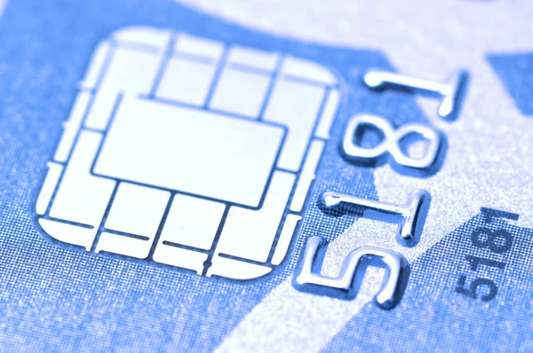 Macro cartão chip de negócios — Fotografia de Stock