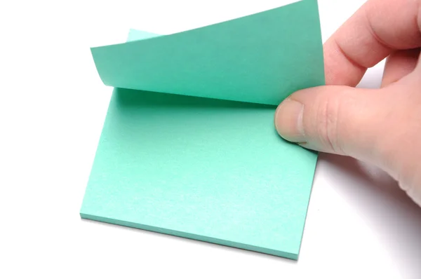 Tearing adhesive note — Stock Photo, Image