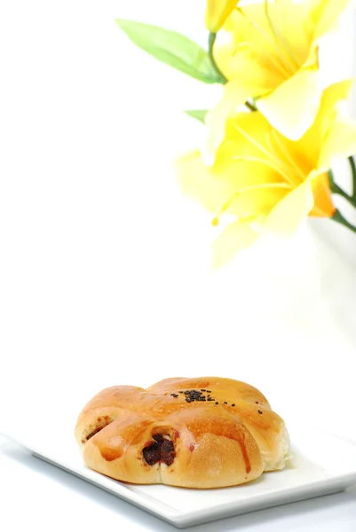 Ekmek ve çiçek — Stok fotoğraf